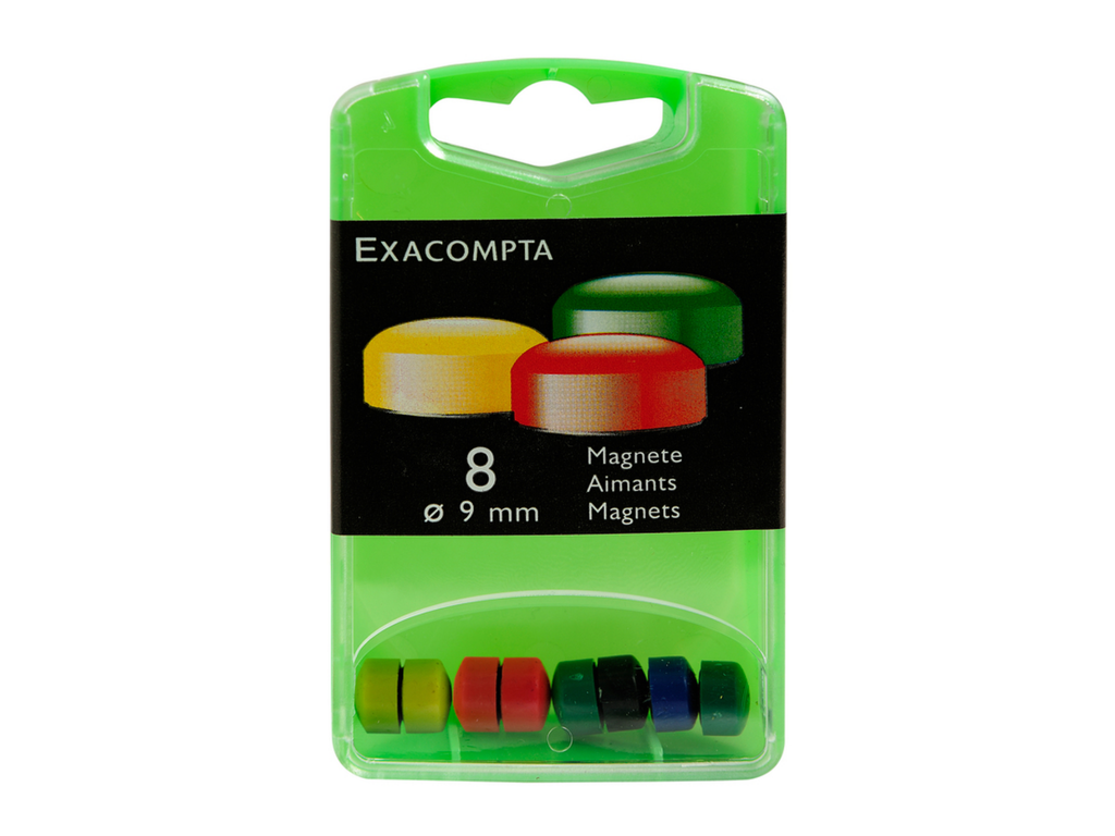 Magneet Exacompta 9mm assorti (8)