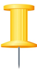 Punaises Exacompta Ø10mm geel (25)