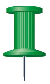 Punaises Exacompta Ø10mm groen (25)