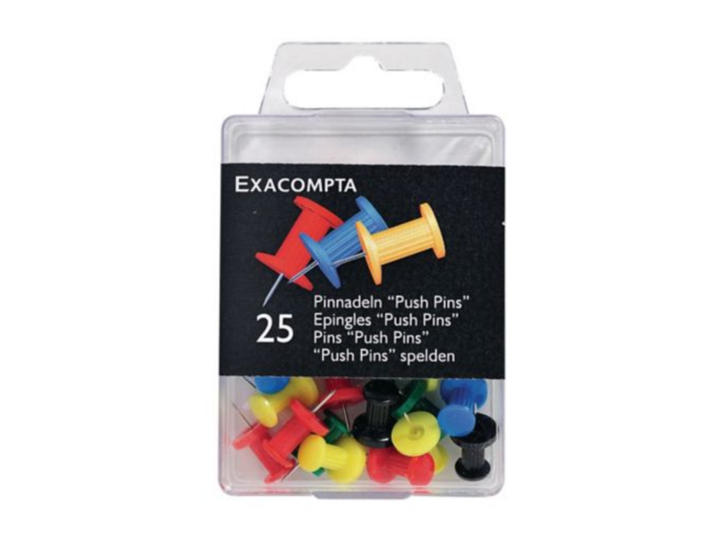 Punaises Exacompta Ø10mm assorti (25)