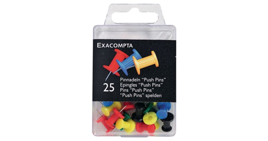 Punaises Exacompta Ø10mm assorti (25)