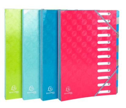 Sorteermap Exacompta Harmonika karton A4 12 vakken assorti