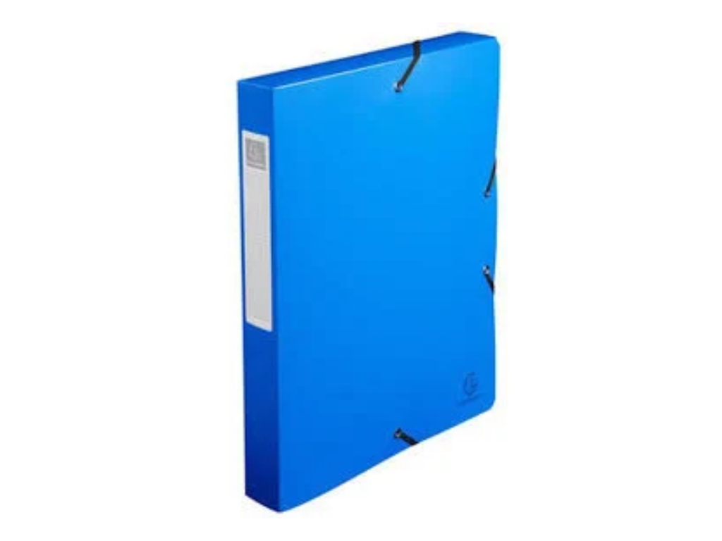 Elastobox Exacompta PP A4 rug 40mm blauw