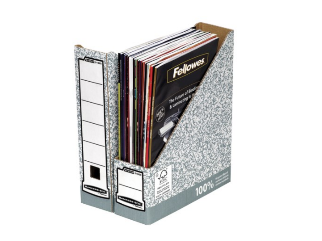 Tijdschriftencassette Fellowes Bankers Box System 316x81x263mm grijs