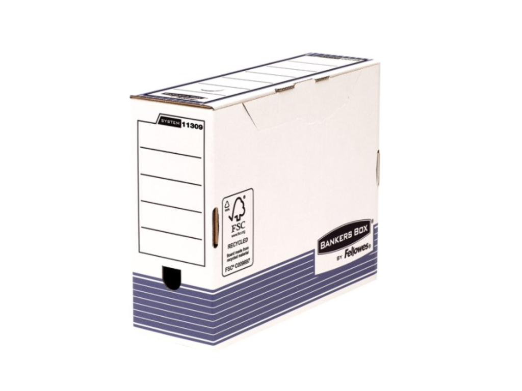 Archiefdoos Fellowes Bankers Box System A4+ 253x345mm rug 100mm (10)