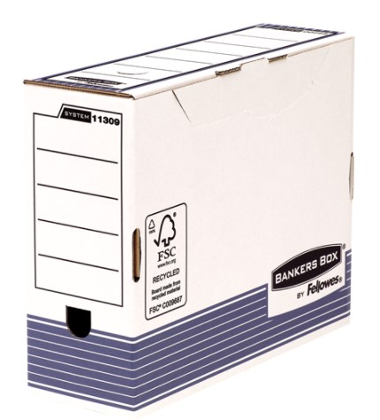 Archiefdoos Fellowes Bankers Box System A4+ 253x345mm rug 100mm (10)