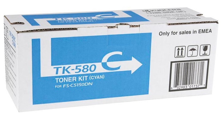 Toner Kyocera Color Laser TK-580 ECOSYS P6021cdn 2.800 pag. CY