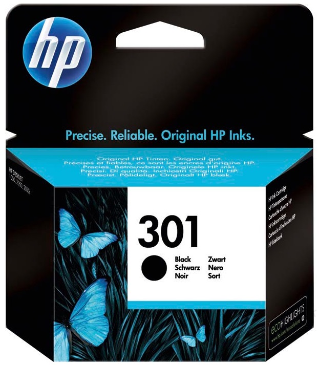 Cartridge HP Inkjet 301 Deskjet 1000 190 pag. BK