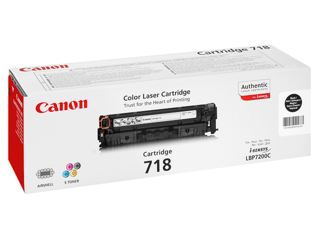 Toner Canon Color Laser 718 ImageCLASS LBP7200CDN 3.400 pag. BK
