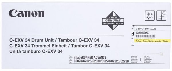 Drum Canon Color Laser C-EXV 34 imageRUNNER ADVANCE C2020i 36.000 pag. YEL