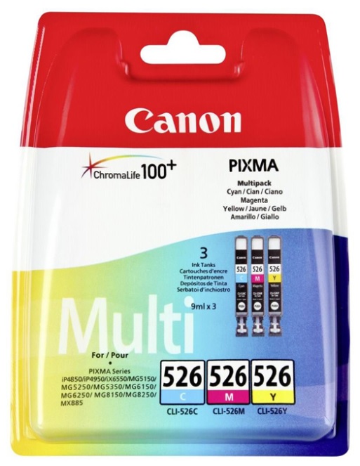 Cartridge Canon Inkjet CLI-526 RAINBOWPACK C/M/Y (4541B018)