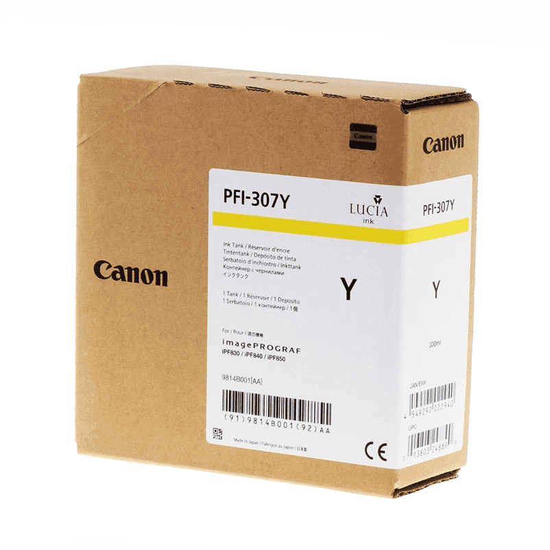 Cartridge Canon Inkjet PFI-307 imagePROGRAF iPF830 330ml YEL