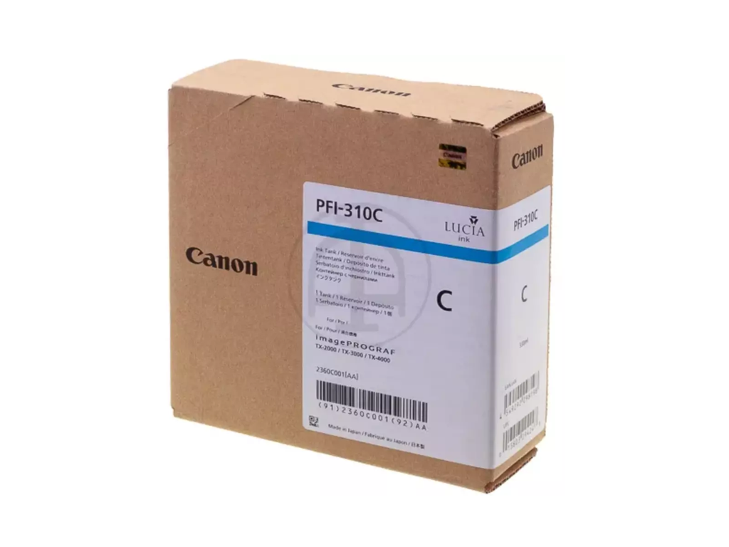 Cartridge Canon Inkjet PFI-310 imagePROGRAF TX-2000 330ml CY