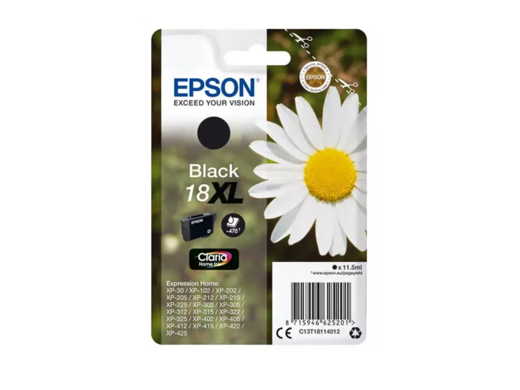 Cartridge Epson Inkjet 18XL Expression Home XP-102 11,5ml BK