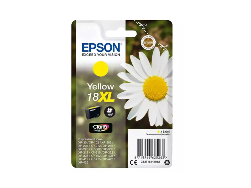 Cartridge Epson Inkjet 18XL Expression Home XP-102 6,6ml YEL