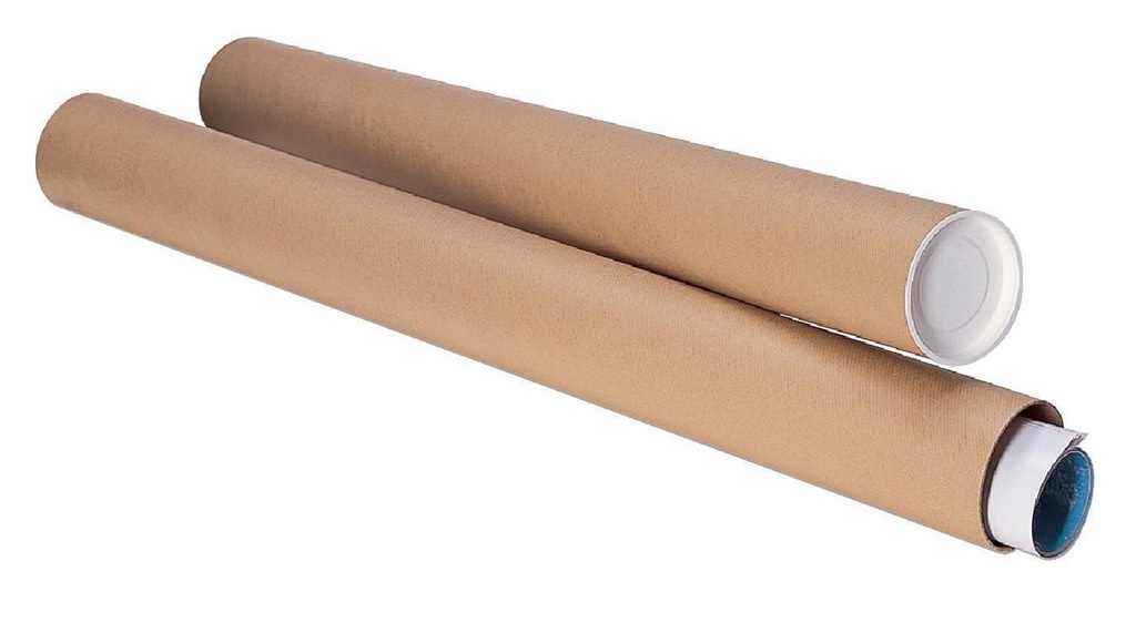 Verzendkoker Ø60mmx45cm bruin incl deksels (20)