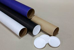 Verzendkoker Ø80mmx73cm bruin incl deksels (10)