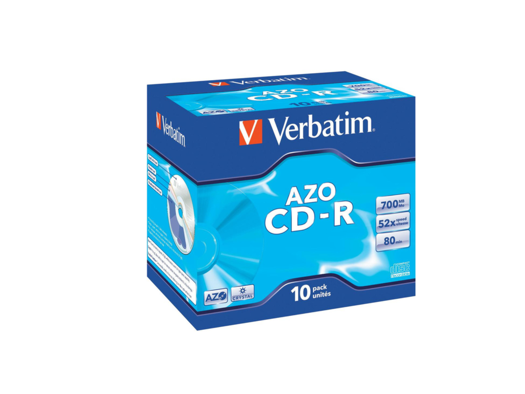 CD-R Verbatim 700MB 80min 52X jewel case (10)