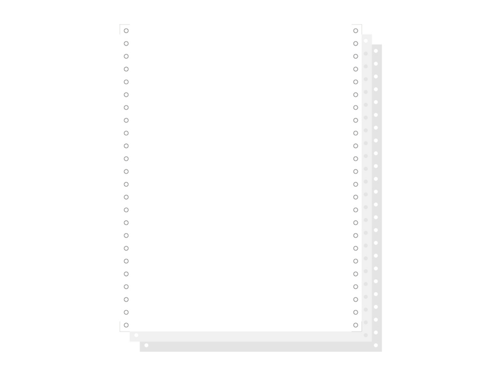 Blanco ft.12"x240 3-voud 56gr afscheurbare pinfeed ncr wit (1000)
