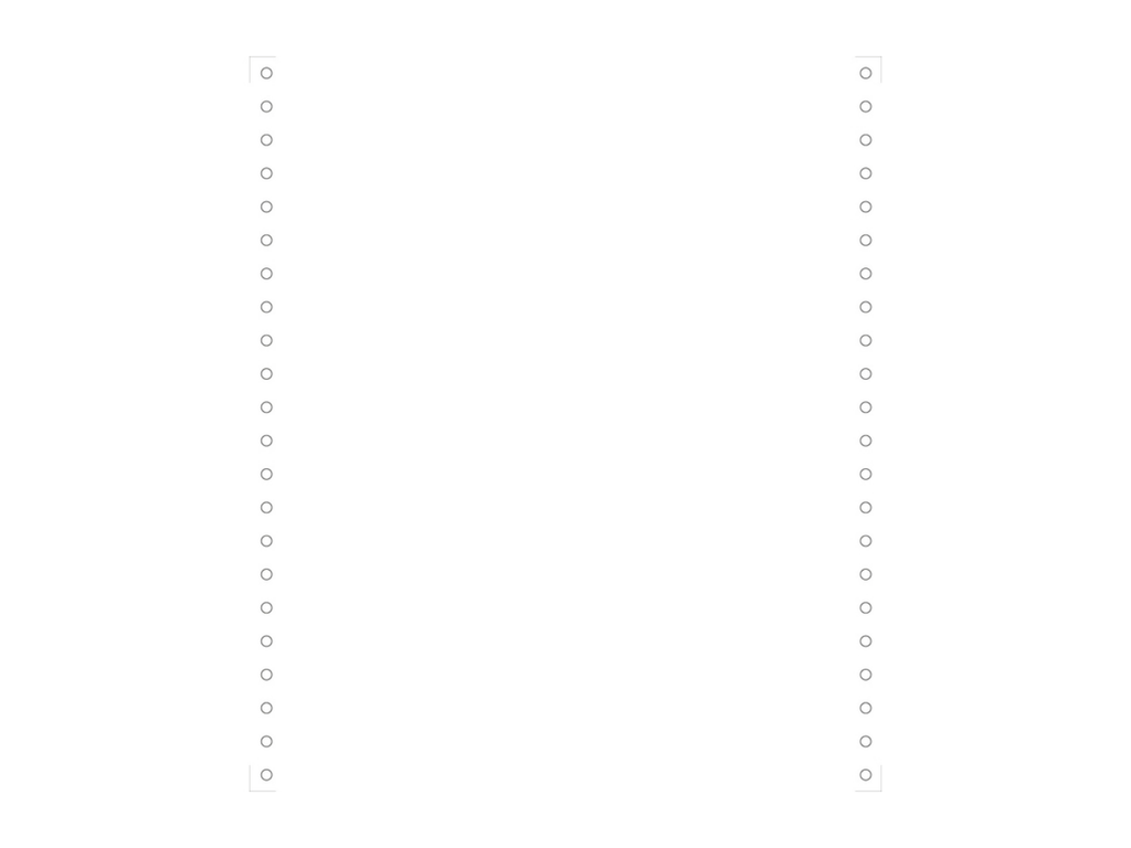 Blanco ft.11"x240 enkelvoud 70gr afscheurbare pinfeed wit (2000)