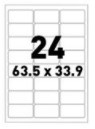 Etiketten Etipage 24 etik/bl 63,5x33,9mm 100bl/d