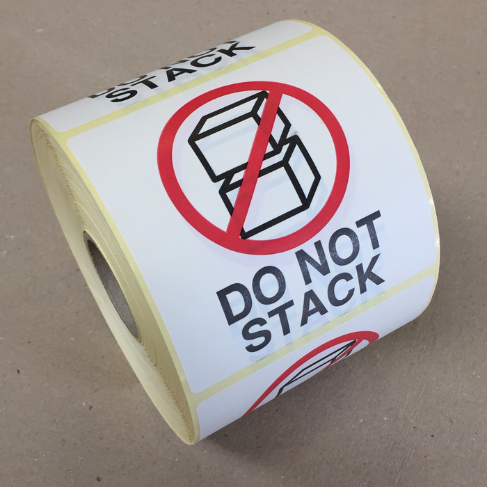Zelfklevend etiket (do not stack) 10x10cm (1000)
