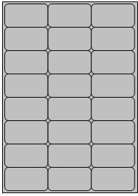 Etiketten Scotchmark 3M 7883 permanent 24 etik/blad 65x35 zilver (50)