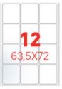 Etiketten Etipage 12 etik/bl 63,5x72mm 100bl/d