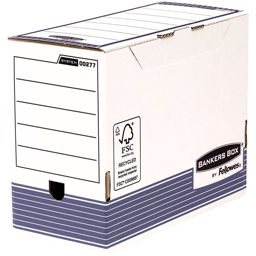 Archiefdoos Fellowes Bankers Box System 260x315mm rug 150mm blauw