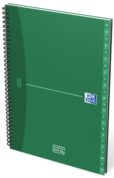 Adresboek Oxford Office Essentials karton A4 144blz assorti