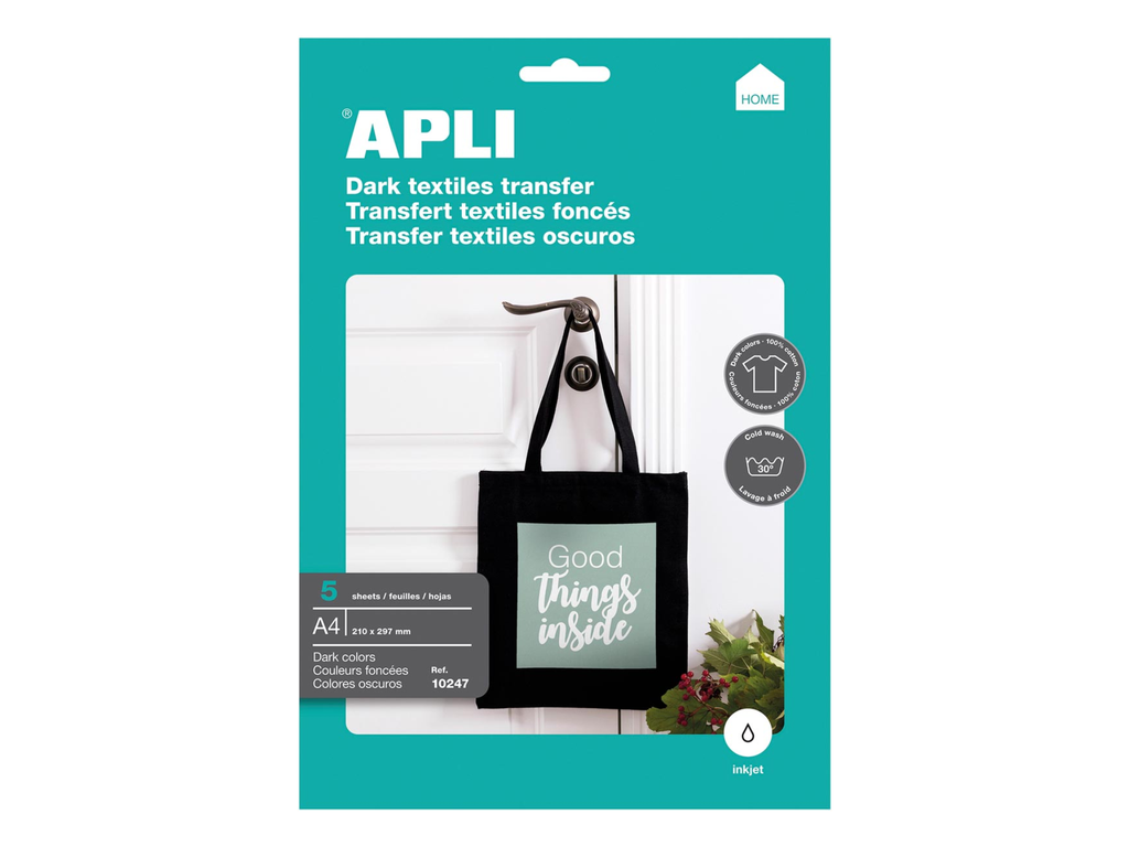 Transfer paper Apli T-shirt voor donker en zwart textiel A4 (5)