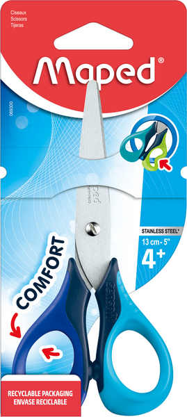 Schaar Maped Sensoft afgeronde punt voor rechtshandigen 13cm assorti