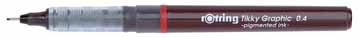 Fineliner Rotring tikky graphic 0,4mm zwart