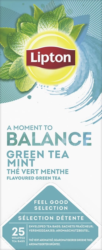 Thee Lipton green tea munt (25)