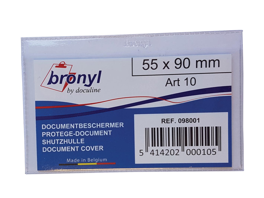 Showtas Bronyl PVC 55x90mm 140 micron transparant