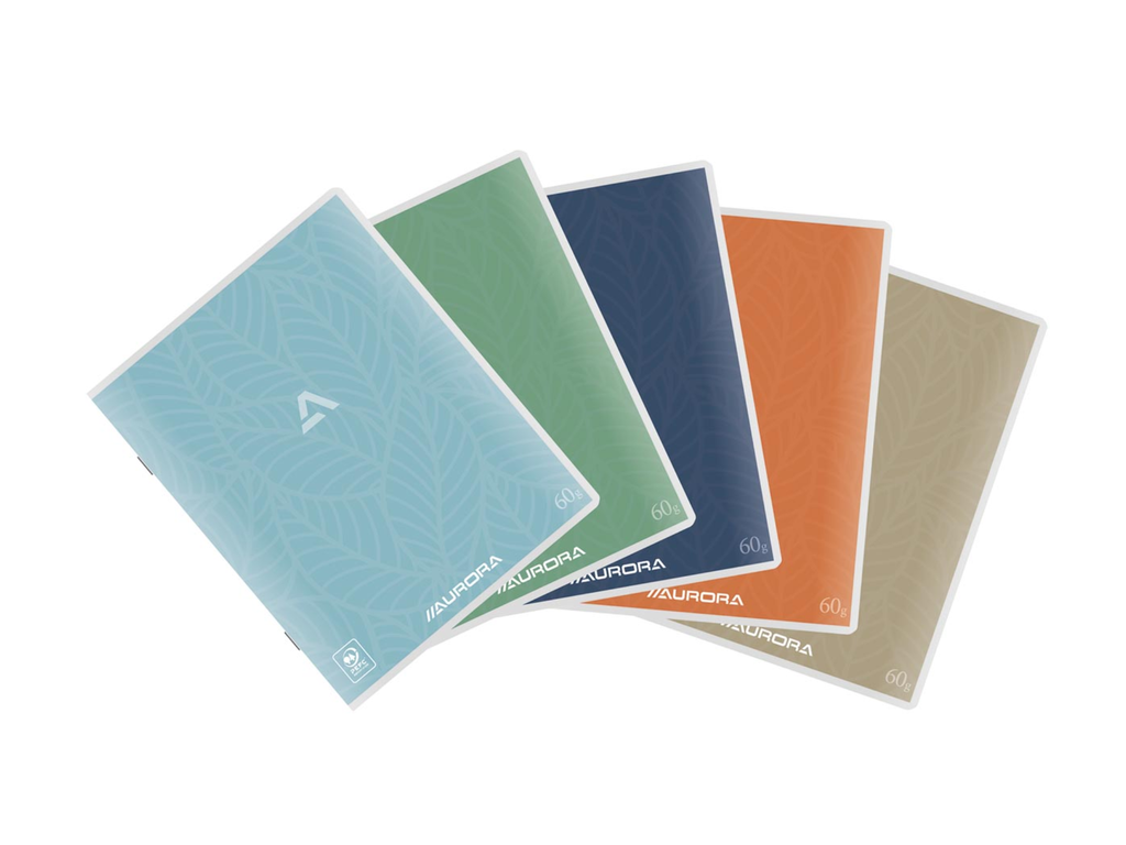 Kladschrift Aurora Writing 60 karton A5 gelijnd 200blz assorti