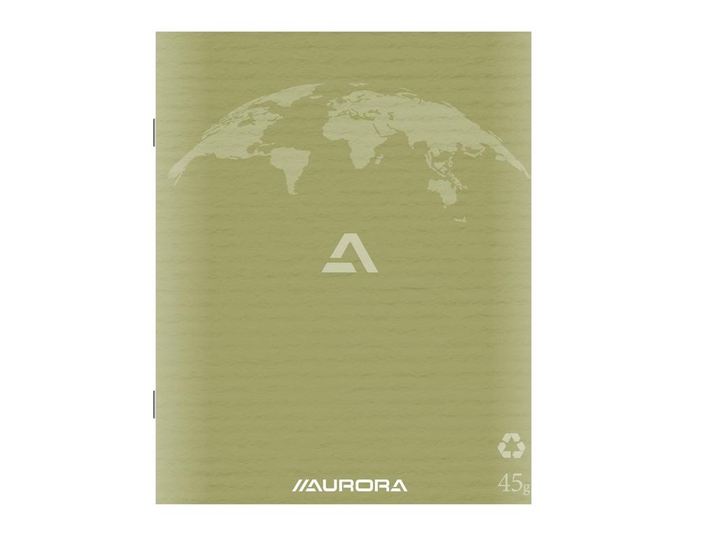 Kladschrift Aurora Writing 45 Recycled papier A5 gelijnd 200blz mosgroen
