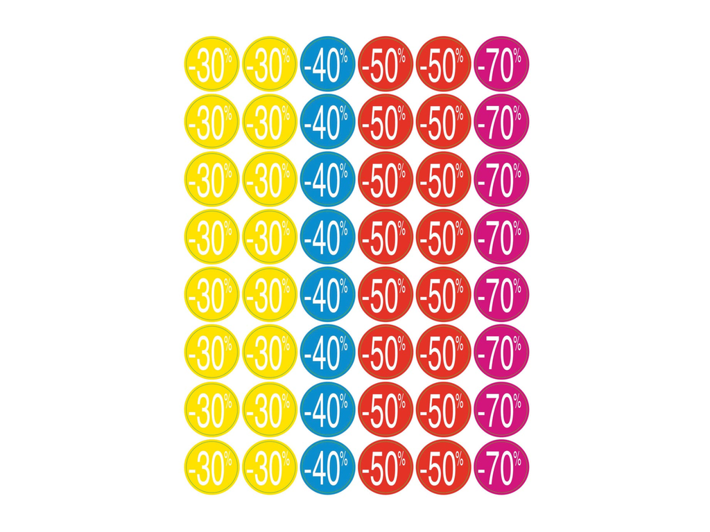 Kortinglabel Apli permanent -30% tot -70% assorti (240)