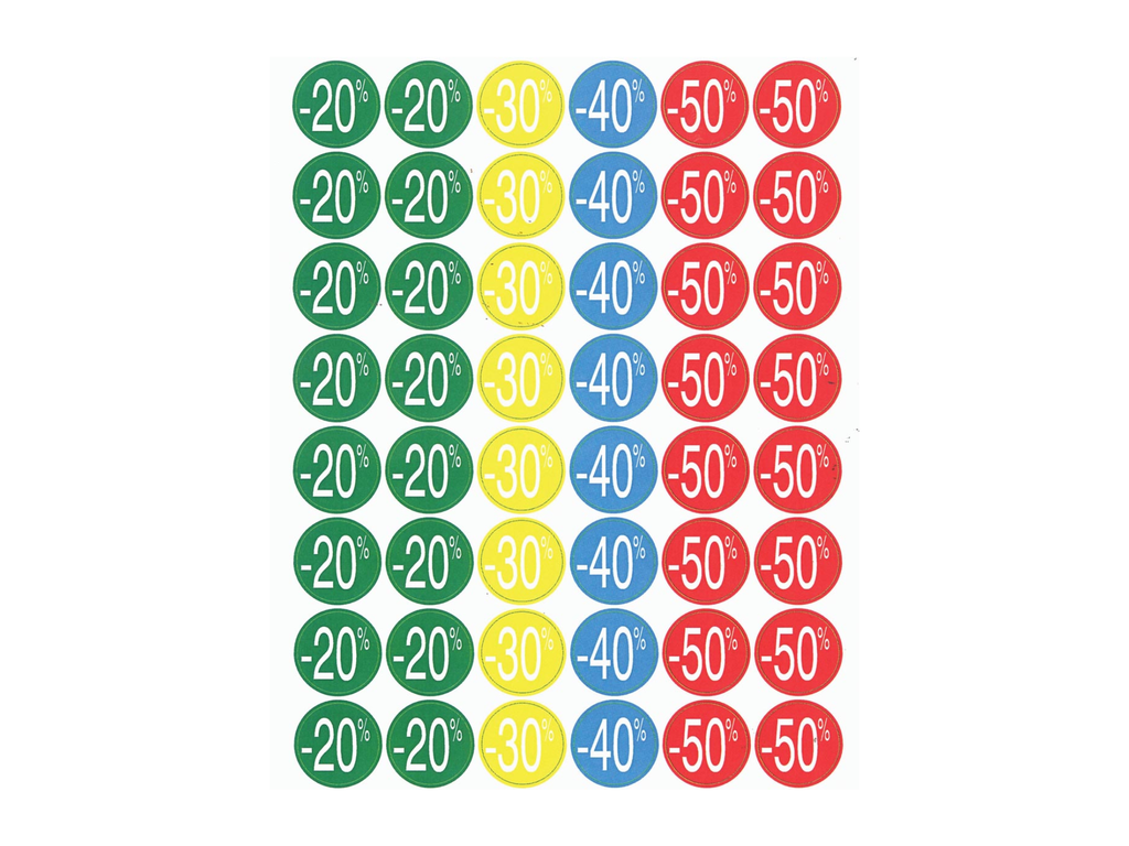 Kortinglabel Apli permanent -20% tot -50% assorti (240)