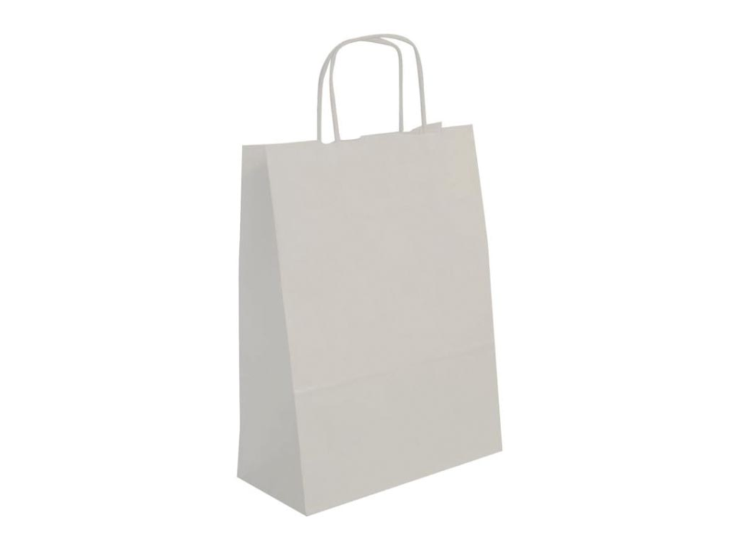 Geschenkzak Apli 24x11x31cm met handvat witte kraft (50)