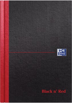 Schrift Oxford Black n' Red hard karton A5 gelijnd 192blz
