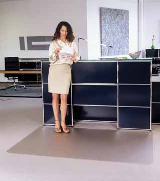 Vloermat bescherming Floortex Cleartex Advantage 120x150cm voor tapijt transparant