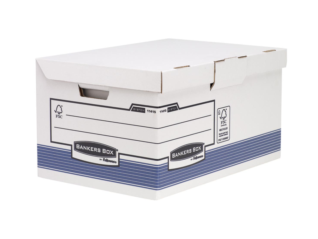 Archiefcontainer Fellowes Bankers Box System Flip Top Maxi 37,8x54,5x29,3cm blauw