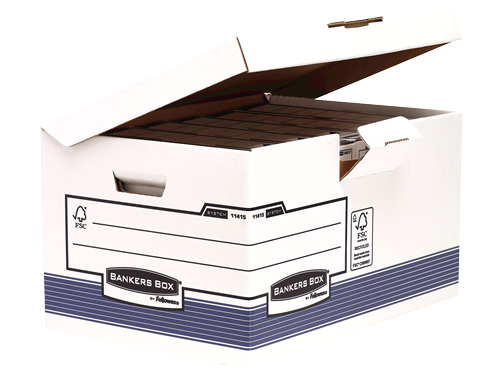 Archiefcontainer Fellowes Bankers Box System Flip Top Maxi 37,8x54,5x29,3cm blauw