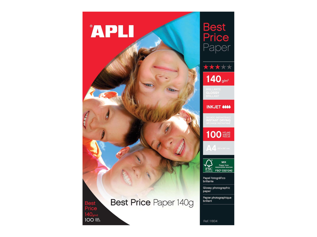 Fotopapier Apli best price glossy A4 140gr inkjet (100)