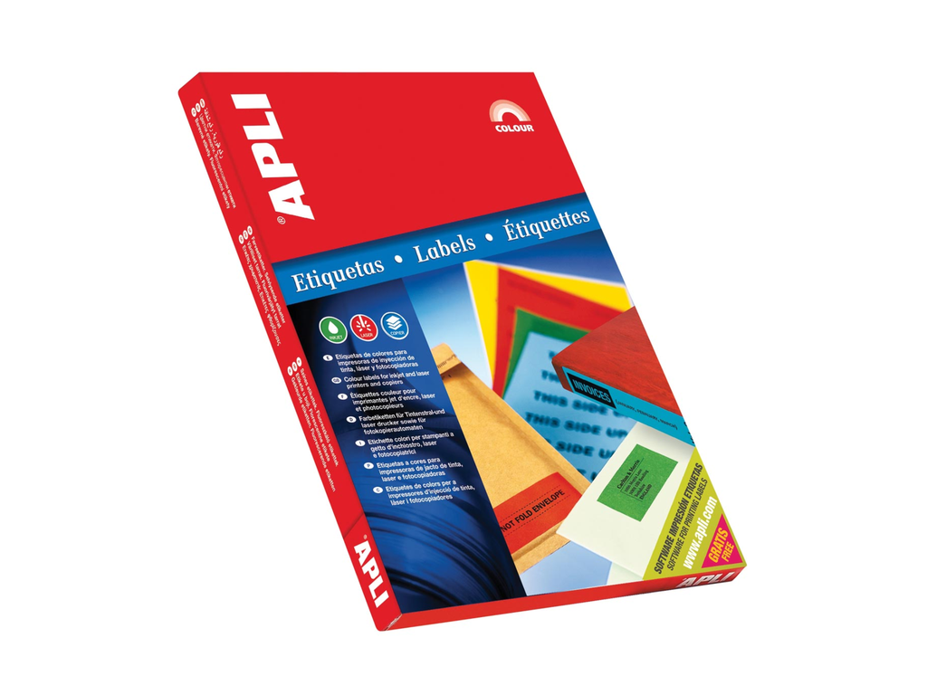 Etiketten Apli 24 etik/bl 70x37mm blauw (100)