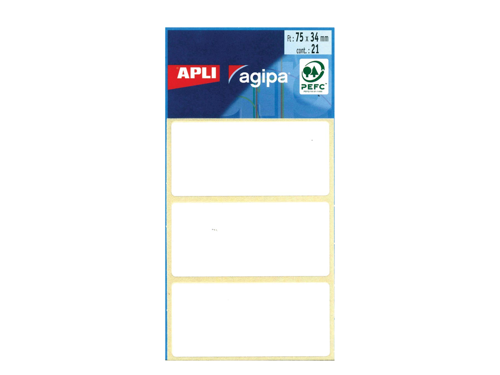 Etiketten Apli 34x75mm wit (21)