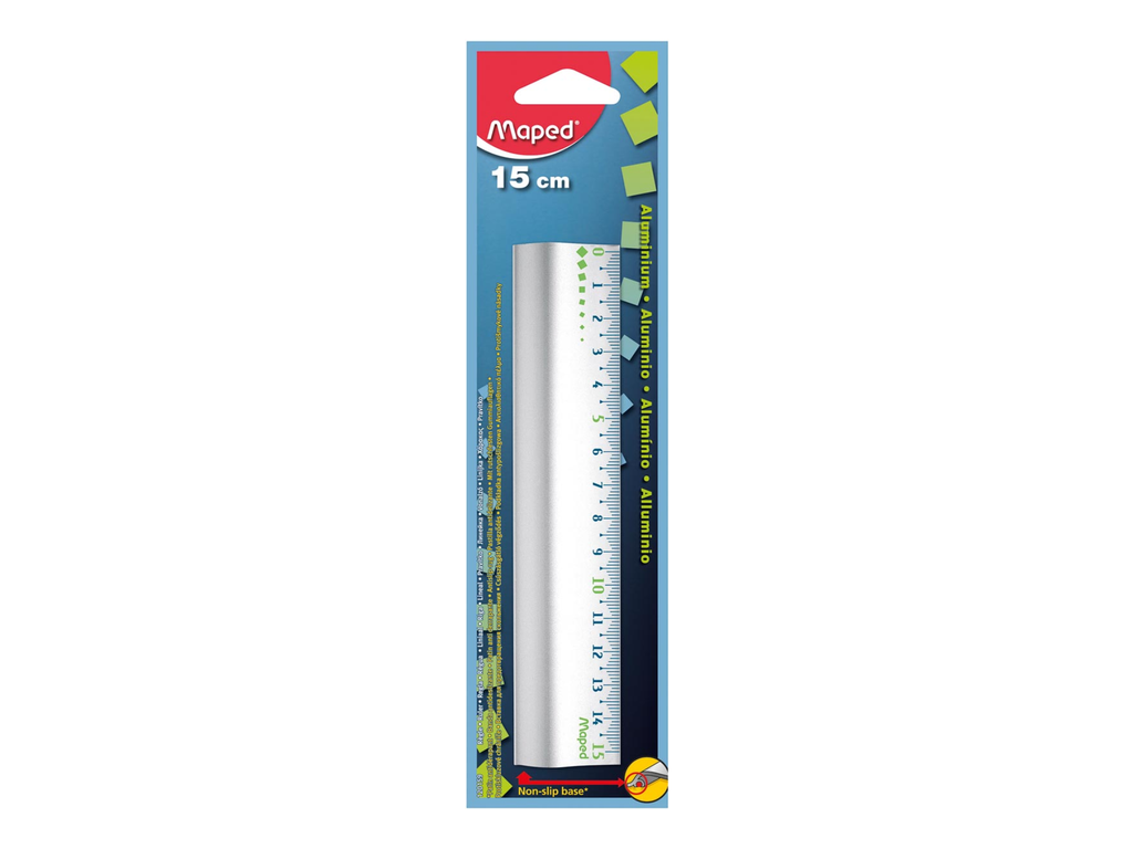 Meetlat aluminium Maped 15cm antisliprug