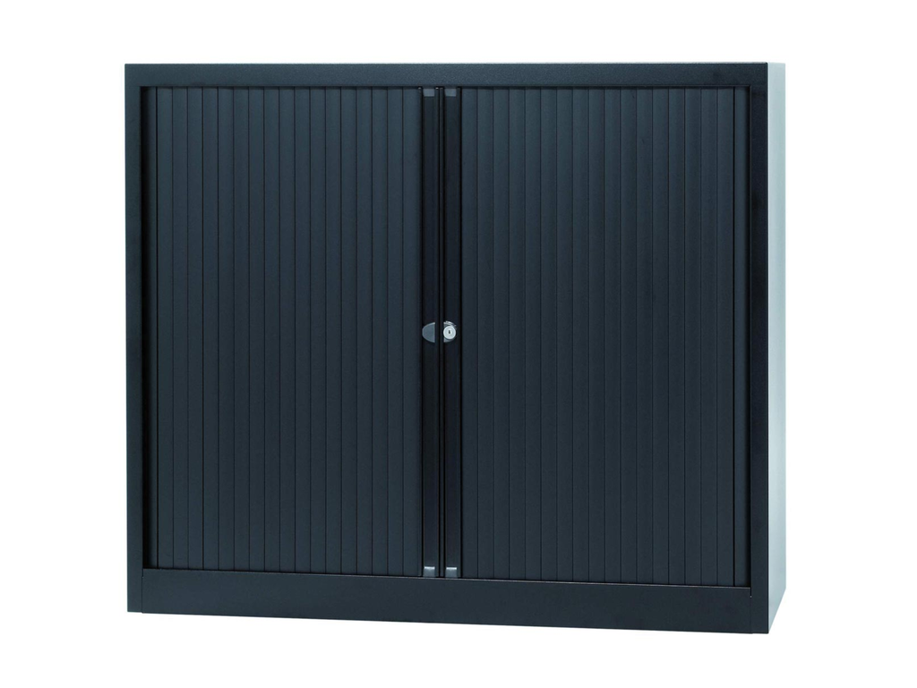 Roldeurkast Bisley 103x120x43cm (hxbxd) zwart