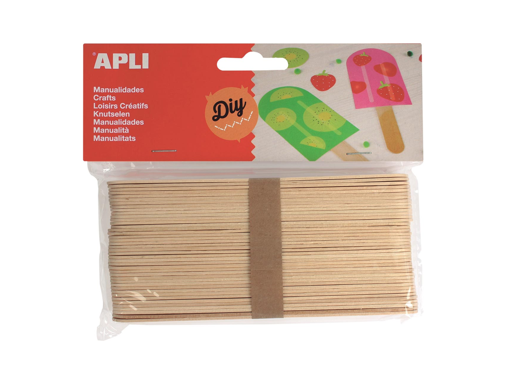 Houten stokjes Apli kids 150x18mm naturel (40)